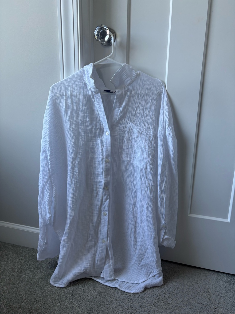 Lands End Women’s White Long Sleeve Cover Up